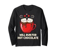 Running Motivation Kawaii Hot Chocolate Lover Long Sleeve T-Shirt