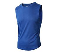 Running Muscle Sleeveless Tank Top for Men Dry-Fit Workout Tops Shirts Training Bodybuilding Vests Mens Tank top Knitted Rash Vest Mens Short Sleeve Swimming Cotton Shirts Men (Blue, XL)