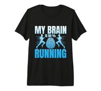 Running My Brain is 80% Running Marathon Runner Premium T-Shirt