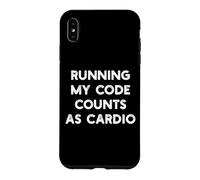 Running My Code Counts as Cardio Funny Programming Meme Case for iPhone XS Max