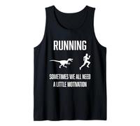 Running, Need A Little Motivation, Dino Marathon Gym Fitness Tank Top