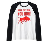 Running Of The Bulls Raglan Baseball Tee