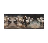 Running of The Horses Extra-Large Keyboard and Mouse pad (12x31.5 inches), Suitable for Computers, Game Consoles, etc., Suitable for Both Office and Study, improving Efficiency and Comfort!