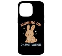 Running On 0% Motivation Funny Lazy Bunny Rabbit Cozy Apathy Case for iPhone 14 Pro Max