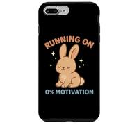 Running On 0% Motivation Funny Lazy Bunny Rabbit Cozy Apathy Case for iPhone 7 Plus/8 Plus