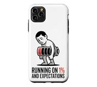 Running On 1 Percent And Expectations T-Shirt Funny Burnout Case for iPhone 11 Pro Max