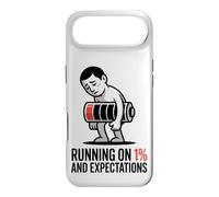 Running On 1 Percent And Expectations T-Shirt Funny Burnout Case for iPhone Air