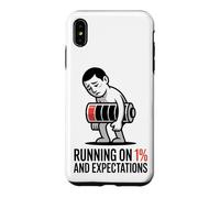 Running On 1 Percent And Expectations T-Shirt Funny Burnout Case for iPhone XS Max