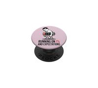 Running On 1 Percent And Expectations T-Shirt Funny Burnout PopSockets Adhesive PopGrip