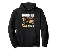Running On Caffeine And Banana Bread Funny Banana Bread Fans Pullover Hoodie