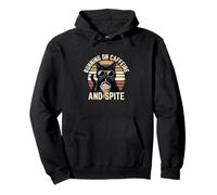 Running On Caffeine And Spite Cat Lover Coffee Fanatic Pullover Hoodie