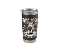 Running On Caffeine and Spite Stainless Steel Insulated Tumbler