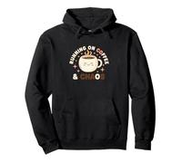 Running on Coffee and Chaos Funny Mom Life Tee Pullover Hoodie