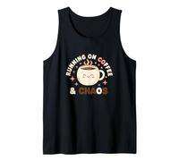 Running on Coffee and Chaos Funny Mom Life Tee Tank Top