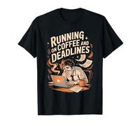 Running On Coffee and Deadlines Work Life T-Shirt