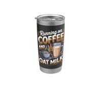 Running on Coffee and Oat Milk Plant Milk Latte Stainless Steel Insulated Tumbler