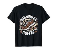 Running On Coffee Caffeine Runner Espresso Jogging Value Graphic T-Shirt, Men, Black, S