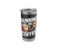 Running On Coffee Marathon Runner Caffeine Vibes Stainless Steel Insulated Tumbler