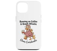 Running on Coffee & Quack Attacks Chaos Coordinator Case for iPhone 13