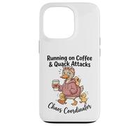 Running on Coffee & Quack Attacks Chaos Coordinator Case for iPhone 13 Pro