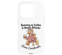 Running on Coffee & Quack Attacks Chaos Coordinator Case for iPhone 15 Pro