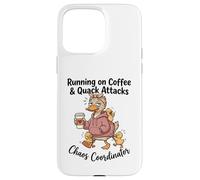 Running on Coffee & Quack Attacks Chaos Coordinator Case for iPhone 15 Pro Max