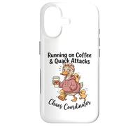 Running on Coffee & Quack Attacks Chaos Coordinator Case for iPhone 17
