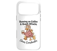 Running on Coffee & Quack Attacks Chaos Coordinator Case for iPhone 17 Pro Max