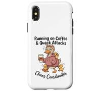 Running on Coffee & Quack Attacks Chaos Coordinator Case for iPhone X/XS
