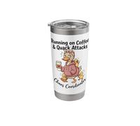 Running on Coffee & Quack Attacks Chaos Coordinator Stainless Steel Insulated Tumbler