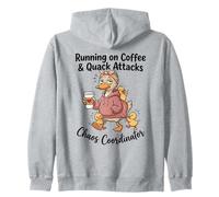 Running on Coffee & Quack Attacks Chaos Coordinator Zip Hoodie