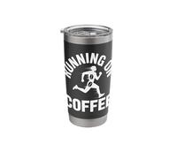 Running On Coffee Runner Caffeine Jogging Humor Stainless Steel Insulated Tumbler