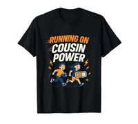 Running on Cousin Power Cousin Crew Graphic T-Shirt
