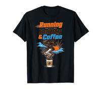 Running on Empty & Coffee Funny Runner and Coffee Design T-Shirt