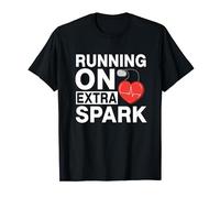 Running On Extra Spark - Funny Implantable Cardiac ICD T-Shirt