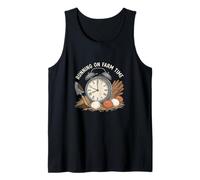 Running On Farm Time Homestead Life Humor Tank Top