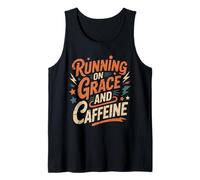 Running On Grace and Caffeine - Funny Coffee Christian Tank Top