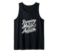 Running on Music and Autism Tank Top