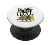 Running On Plant Vegan Athlete Runner PopSockets Adhesive PopGrip