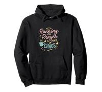 Running on Prayer & a Hint of Chaos, Moms & Women Psalm 46:5 Pullover Hoodie