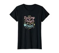 Running on Prayer & a Hint of Chaos, Moms & Women Psalm 46:5 T-Shirt