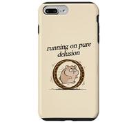 Running On Pure Delusion Hamster in the wheel Relatable Meme Case for iPhone 7 Plus/8 Plus