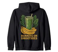 Running On Smoothies Banana Spinach Delight Zip Hoodie