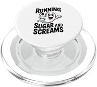 Running on Sugar and Screams Cute Ghost Halloween Fun PopSockets PopGrip for MagSafe