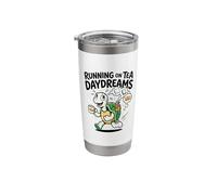 Running On Tea Daydreams Drinking Turtle Stainless Steel Insulated Tumbler