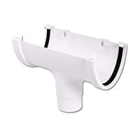 (Running Outlet) in The Floplast (White) Hi-Cap Guttering Range Gutter:115mm DOWNPIPE: 68 or 80mm Select Individual Components as Required
