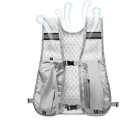 Running Phone Holder, Running Water Vest,Hydration Pack Chest Phone Holder | Fanny Ligerawight Curring with Pocket Water Bottle Storage, light grey, Consulte la descripción, See description