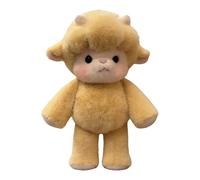 Running Plushies, Soft Cute Running Pink Highland Cow Plush, Interactive Moving Legs Stuffed Animals for Stress Relief for Decor Gift Desk Companion (Yellow Sheep, 17.7IN)