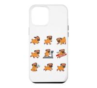 Running Pug Treadmill Workout Win Finish Line Dog Case for iPhone 12 Pro Max