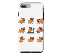 Running Pug Treadmill Workout Win Finish Line Dog Case for iPhone 7 Plus/8 Plus